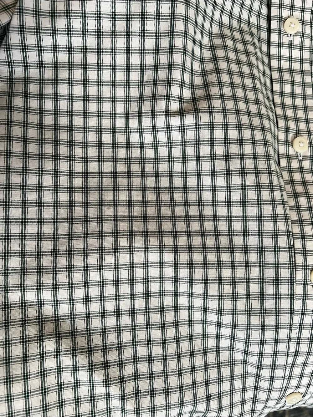 J. Crew Men’s Thompson Flex Wrinkle Free White & Hunter Green Button-Down Shirt
